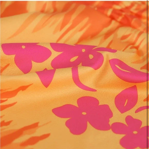 Floral Ruched Ruffle Mini Skirt - Picture 2 of 6